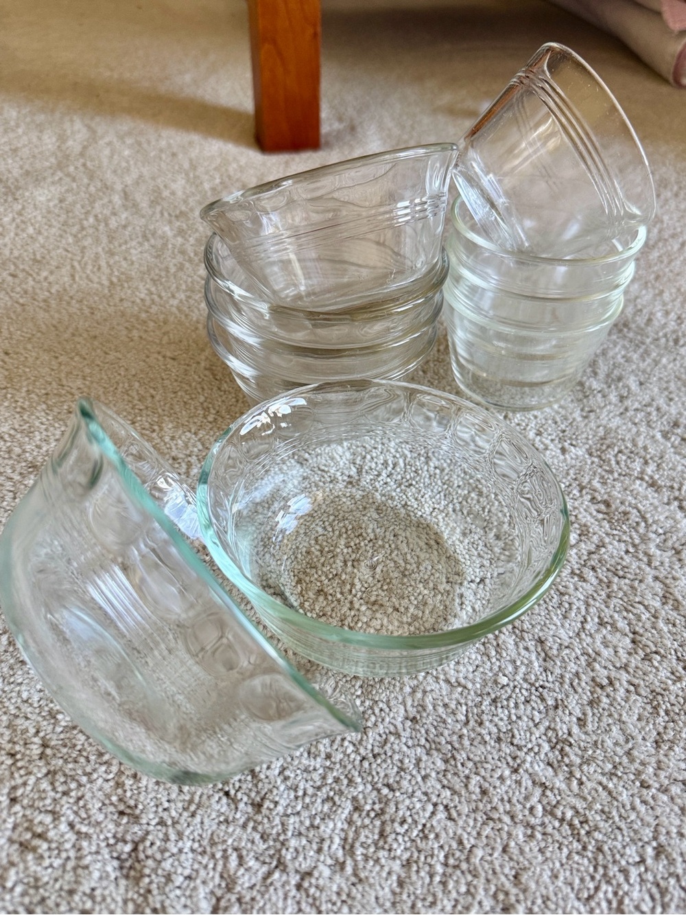 Pyrex Clear Glass Bowls ramekins 463 464 - lot of 10